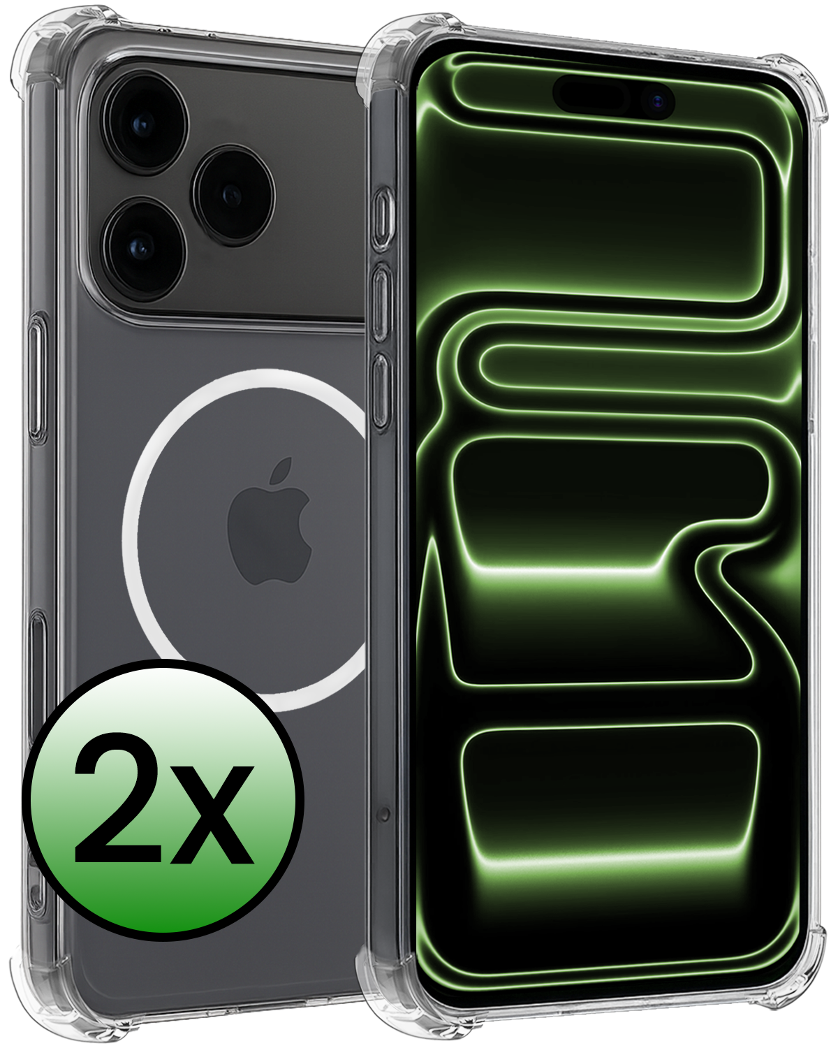 BASEY. BASEY. iPhone 17 Pro Max Magsafe Hoesje - Transparant - 2 PACK