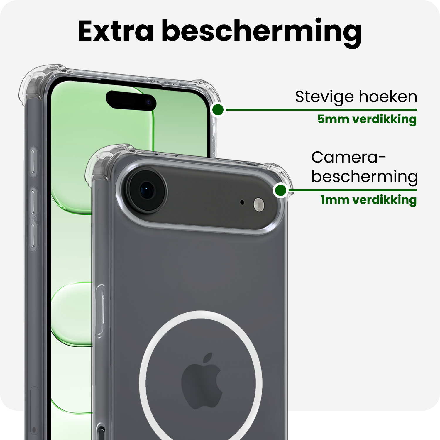 BASEY. BASEY. iPhone Air Magsafe Hoesje Transparant Met 2x Screenprotector