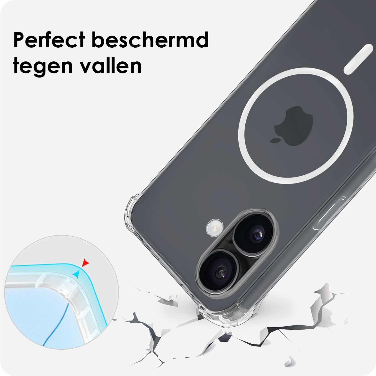 BASEY. BASEY. iPhone 17 Magsafe Hoesje - Transparant - 2 PACK