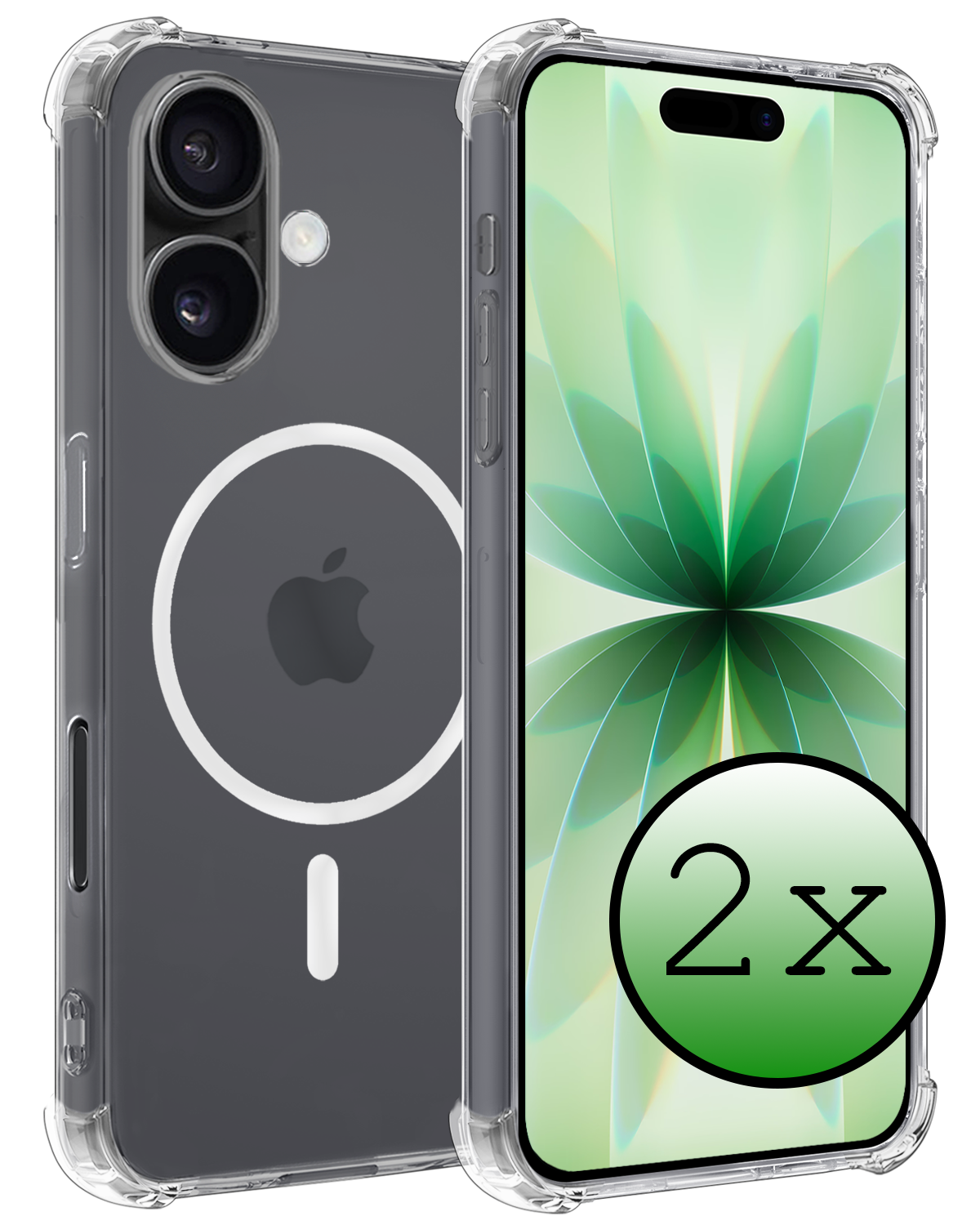 BASEY. BASEY. iPhone 17 Magsafe Hoesje - Transparant - 2 PACK