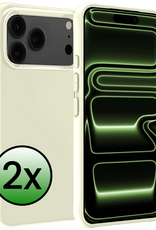 BASEY. BASEY. iPhone 17 Pro Hoesje Siliconen - Wit - 2 PACK