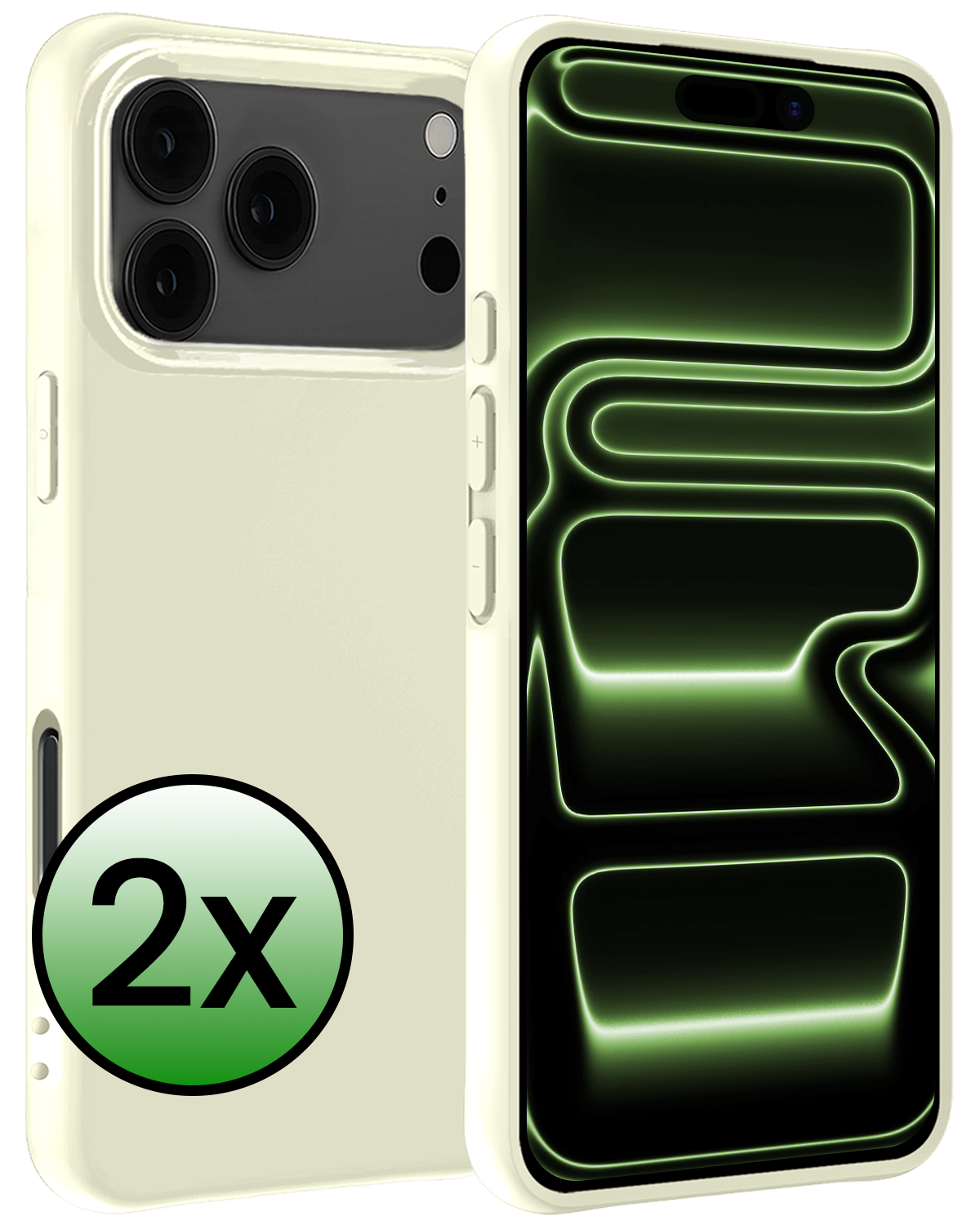 BASEY. BASEY. iPhone 17 Pro Hoesje Siliconen - Wit - 2 PACK