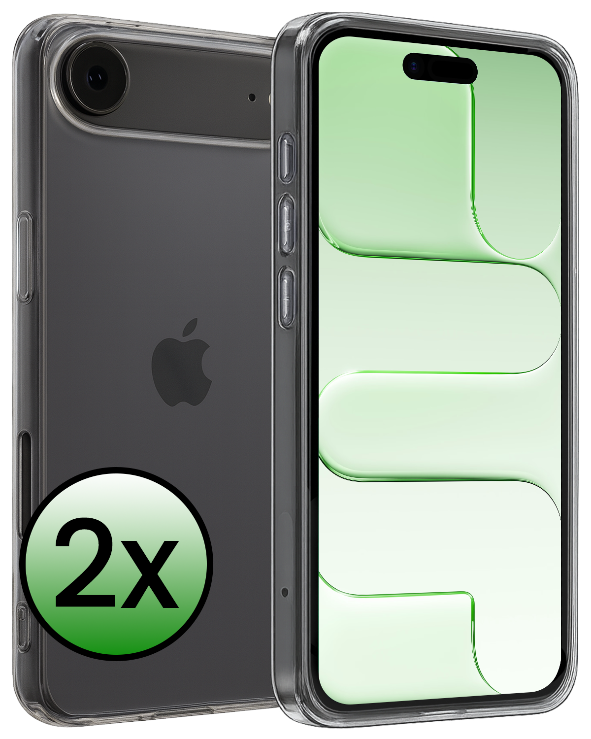 BASEY. BASEY. iPhone Air Hoesje Siliconen - Transparant - 2 PACK