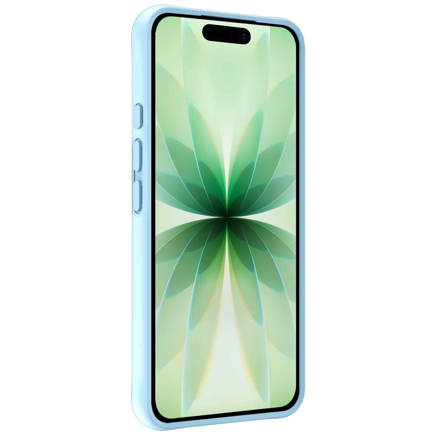 BASEY. BASEY. iPhone 17 Hoesje Siliconen Met 2x Screenprotector Met Dichte Notch - Lichtblauw