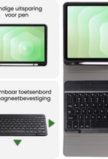 BASEY. BASEY. Samsung Galaxy Tab S11 Toetsenbordhoes Met Screenprotector - Zwart