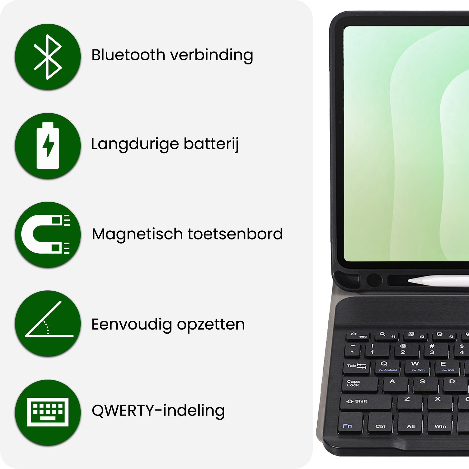 BASEY. BASEY. Samsung Galaxy Tab S11 Ultra Toetsenbordhoes - Zwart