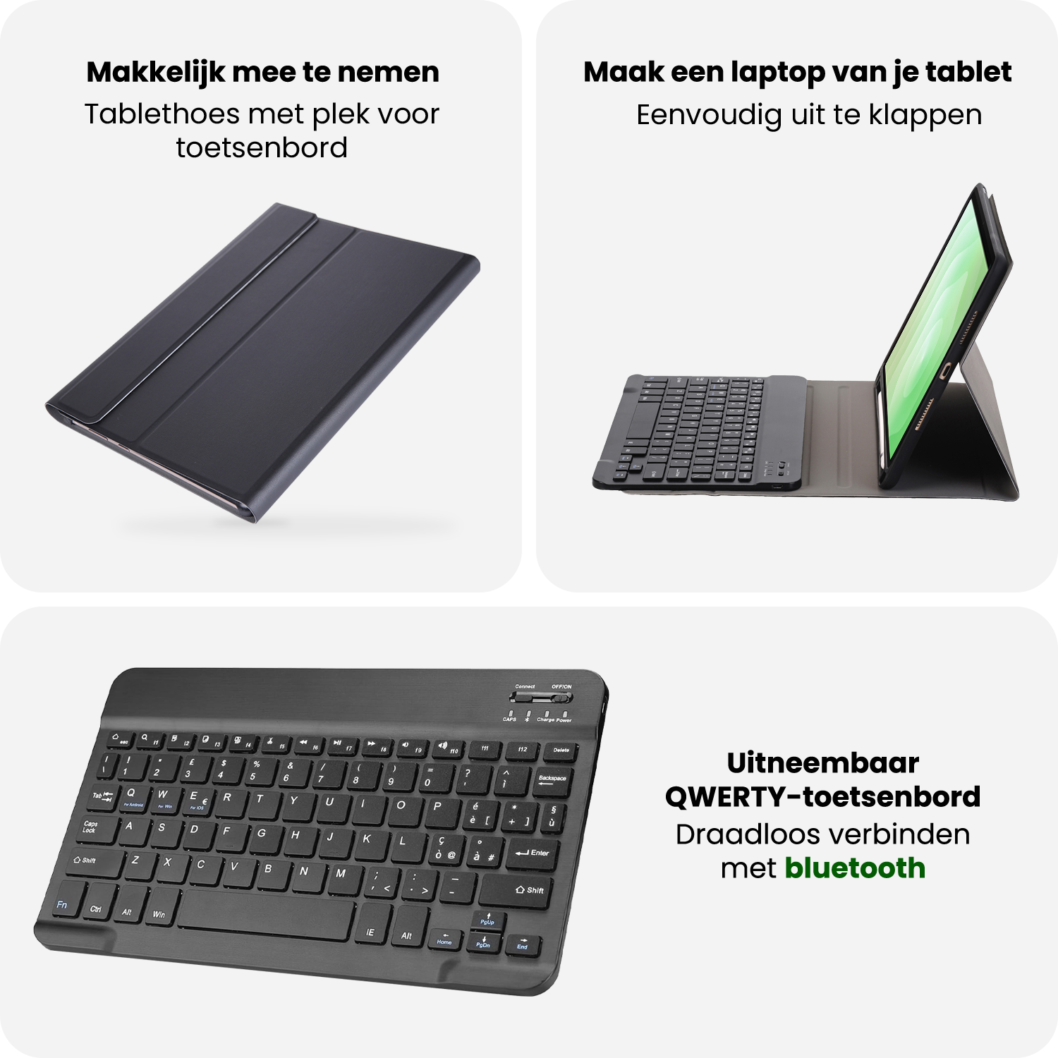 BASEY. BASEY. Samsung Galaxy Tab S11 Ultra Toetsenbordhoes - Zwart