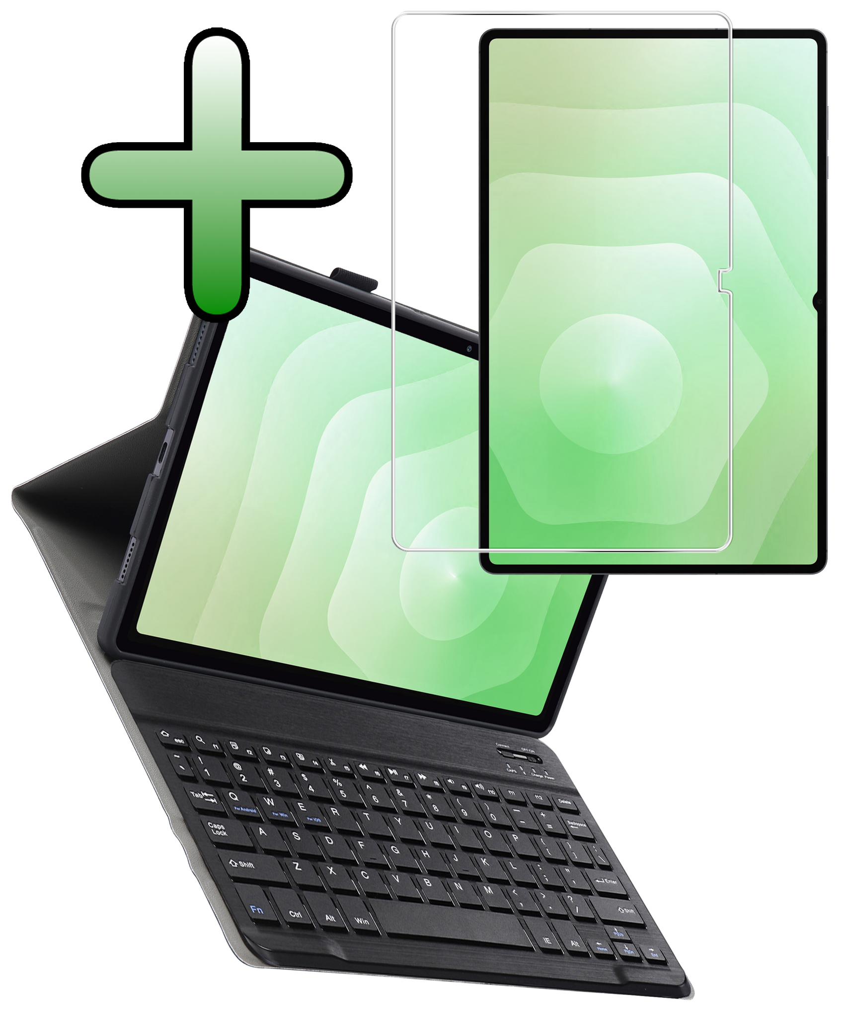 BASEY. BASEY. Samsung Galaxy Tab S11 Ultra Toetsenbordhoes Met Screenprotector - Zwart