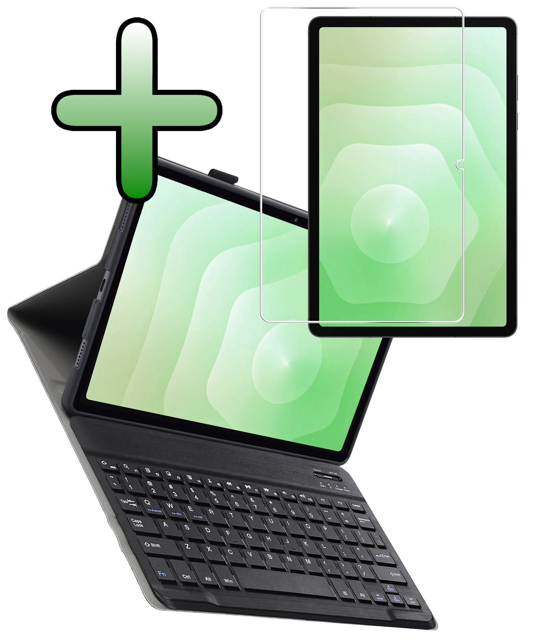BASEY. BASEY. Samsung Galaxy Tab S11 Toetsenbordhoes Met Screenprotector - Zwart