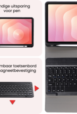 NoXx NoXx Samsung Galaxy Tab S11 Toetsenbordhoes Met Screenprotector - Zwart