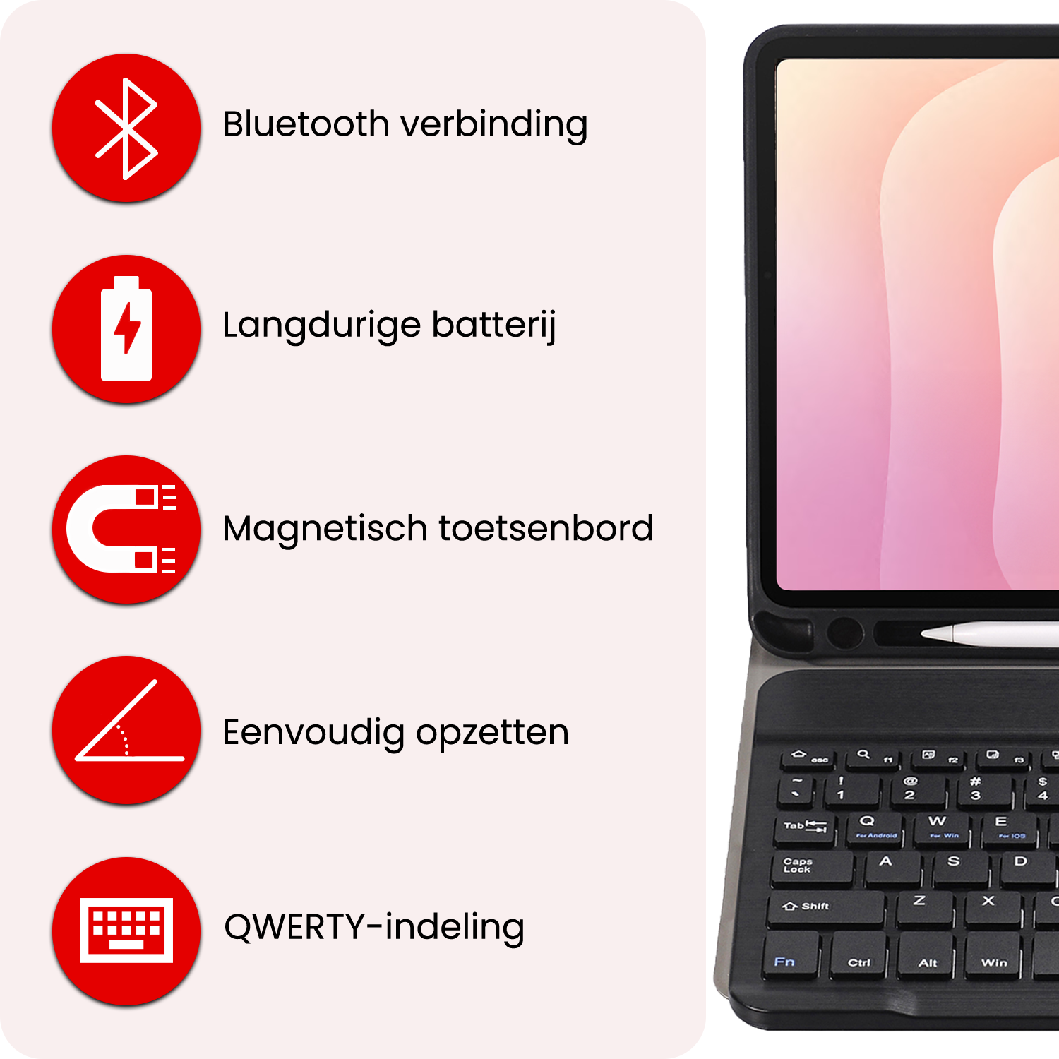 NoXx NoXx Samsung Galaxy Tab S11 Ultra Toetsenbordhoes Met Screenprotector - Zwart