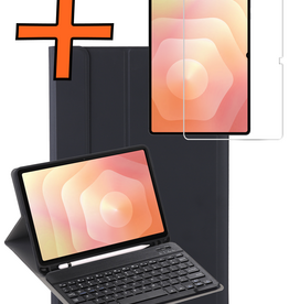 Nomfy Nomfy Samsung Galaxy Tab S11 Ultra Toetsenbordhoes Met Screenprotector - Zwart