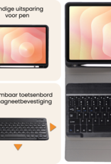 Nomfy Nomfy Samsung Galaxy Tab S11 Ultra Toetsenbordhoes Met Screenprotector - Zwart