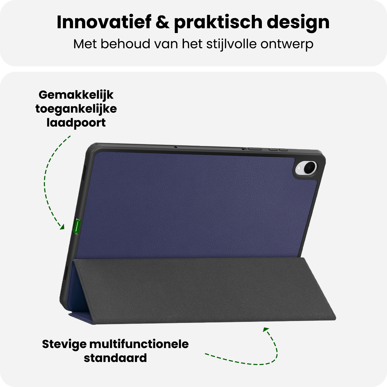 BASEY. BASEY. Samsung Galaxy Tab S11 Hoesje Met Uitsparing S Pen - Donkerblauw