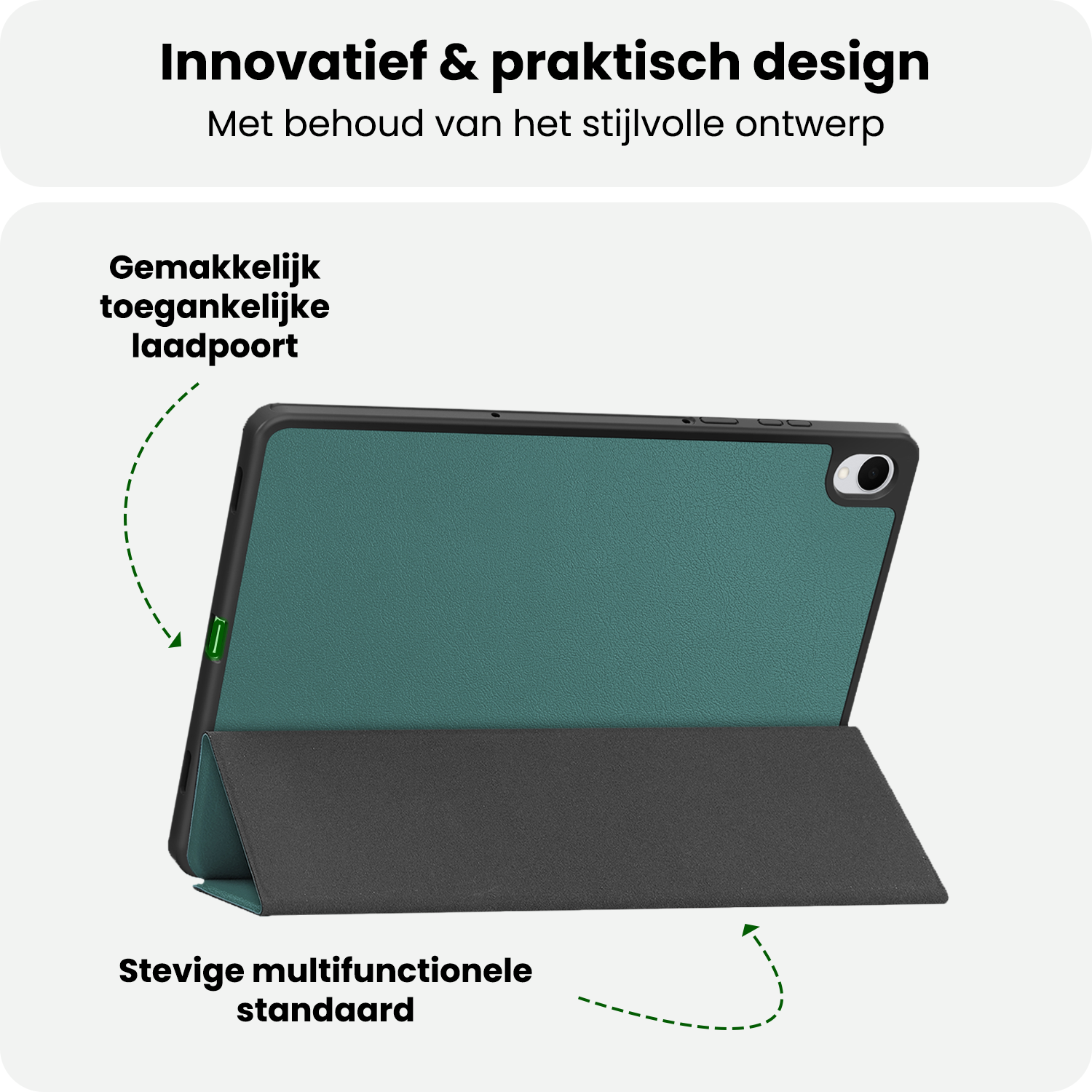 BASEY. BASEY. Samsung Galaxy Tab S11 Hoesje Met Uitsparing S Pen - Donkergroen