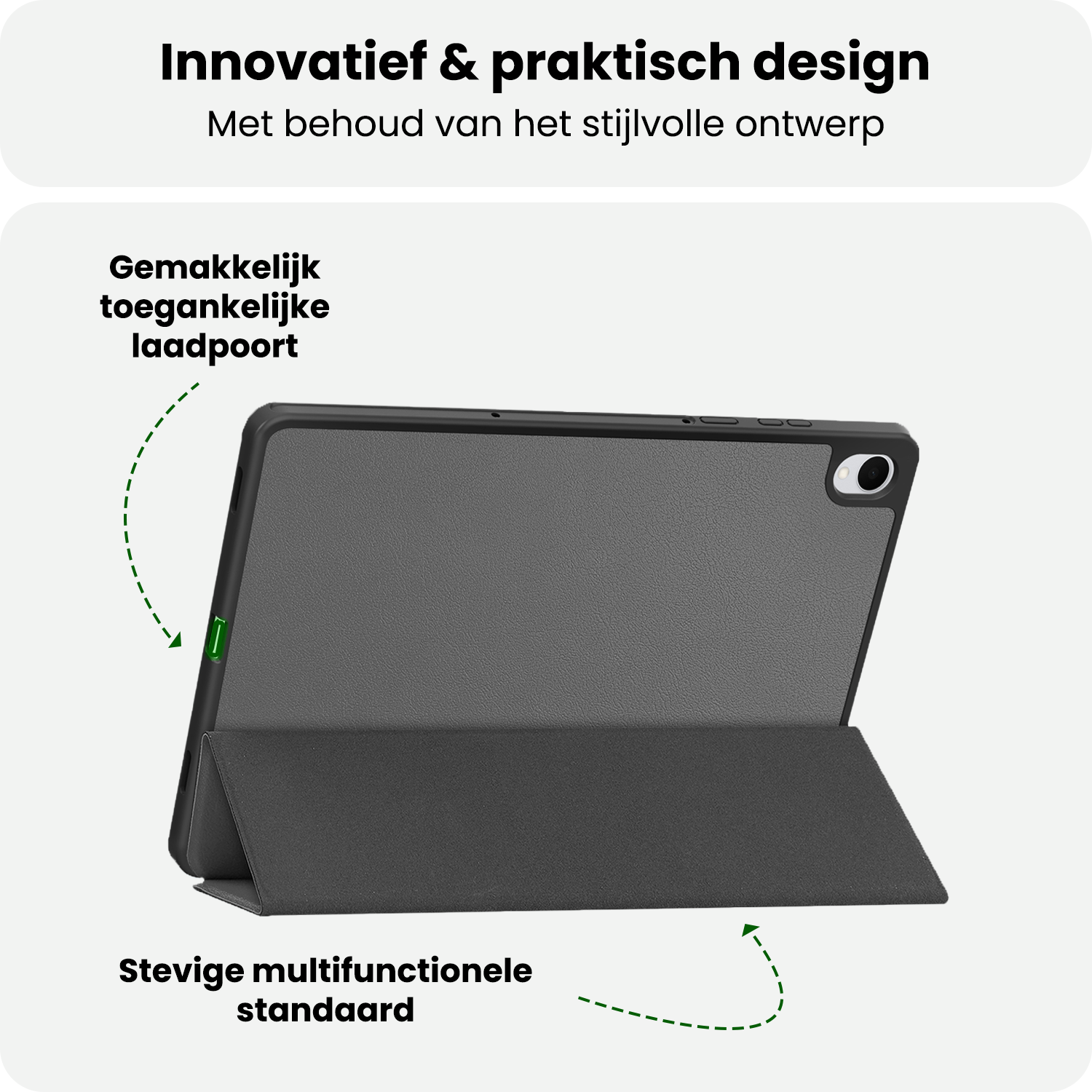 BASEY. BASEY. Samsung Galaxy Tab S11 Hoesje Met Uitsparing S Pen - Grijs