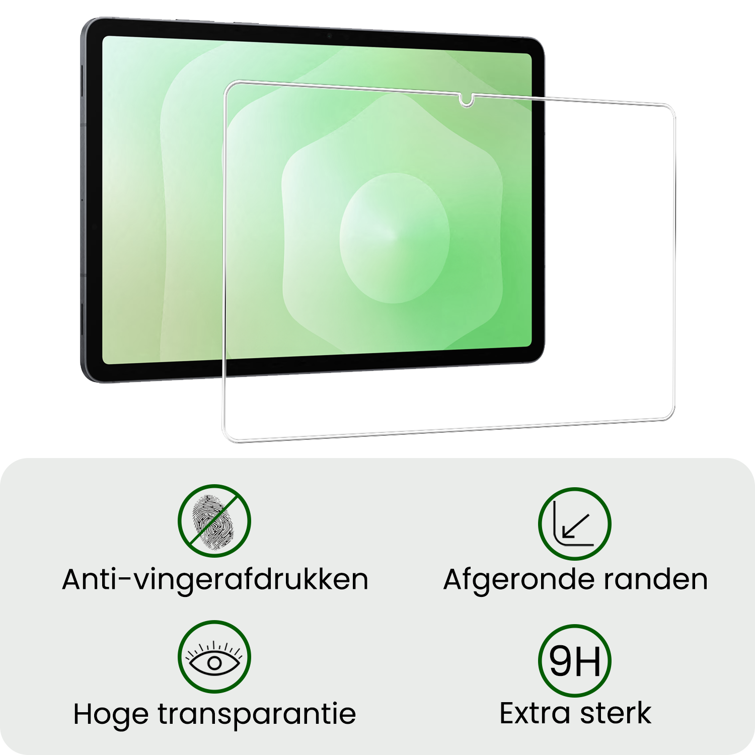 BASEY. BASEY. Samsung Galaxy Tab S11 Hoesje Met Uitsparing S Pen Met Screenprotector - Grijs