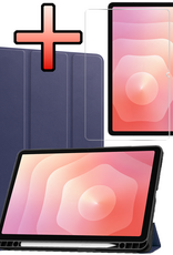 NoXx NoXx Samsung Galaxy Tab S11 Hoesje Met Uitsparing S Pen Met Screenprotector - Donkerblauw