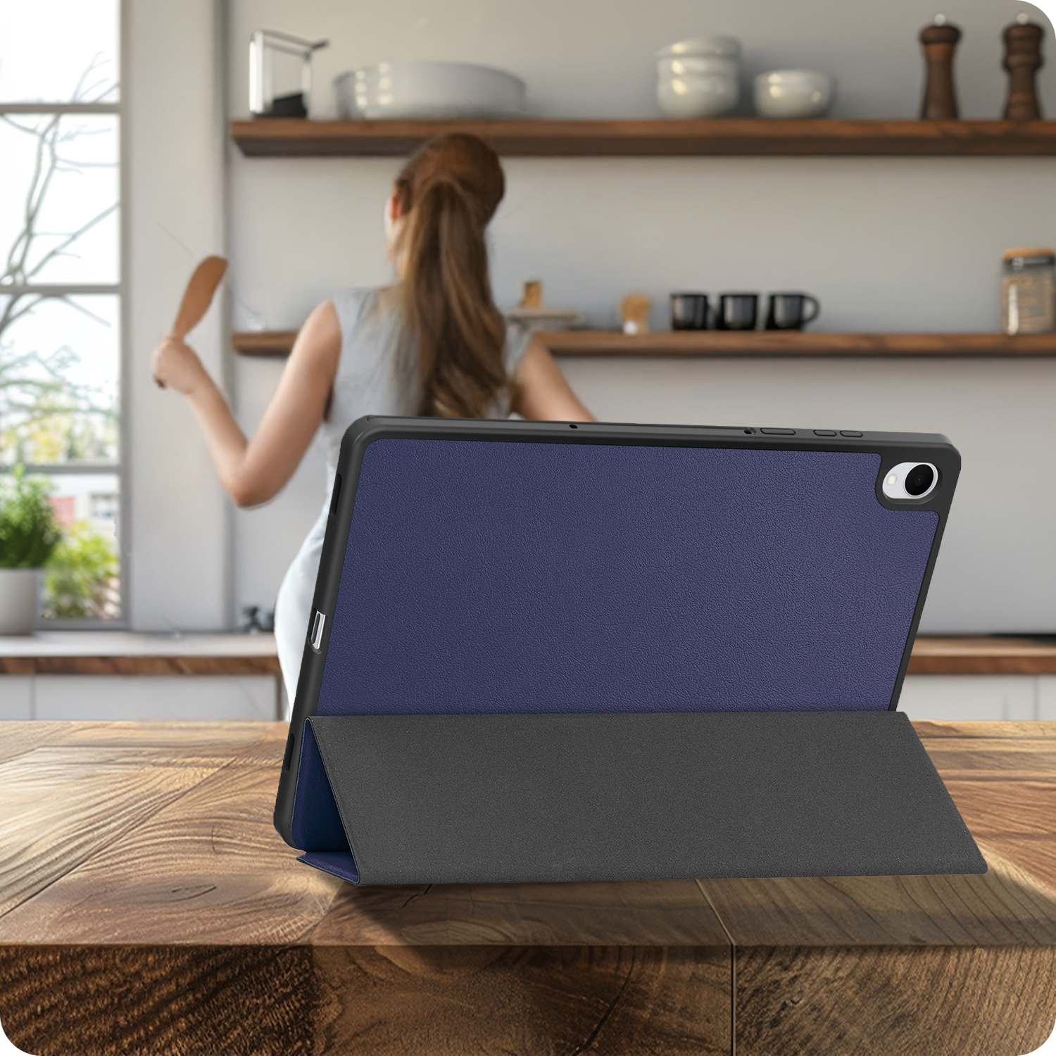 NoXx NoXx Samsung Galaxy Tab S11 Hoesje Met Uitsparing S Pen Met Screenprotector - Donkerblauw