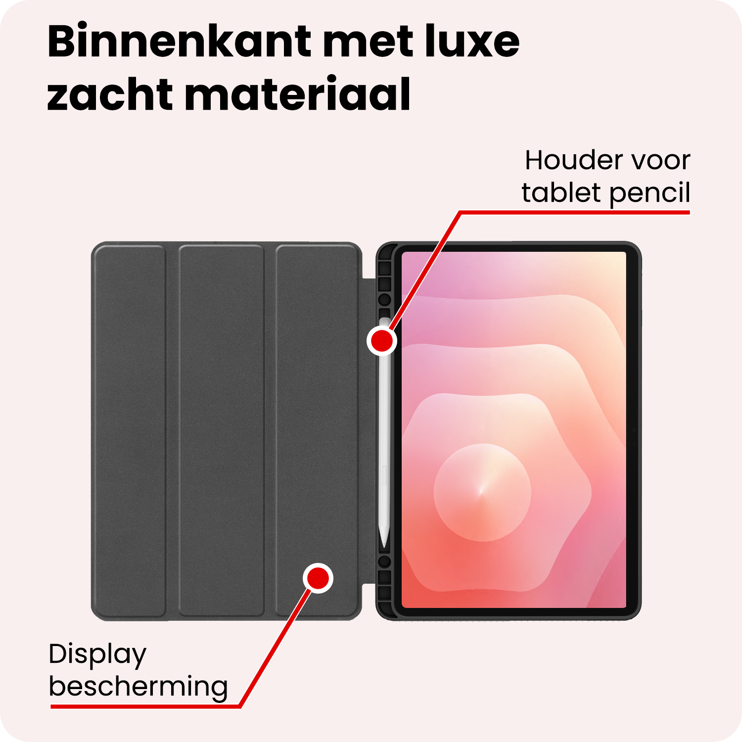 NoXx NoXx Samsung Galaxy Tab S11 Hoesje Met Uitsparing S Pen Met Screenprotector - Donkerblauw