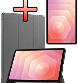 NoXx NoXx Samsung Galaxy Tab S11 Hoesje Met Uitsparing S Pen Met Screenprotector - Grijs