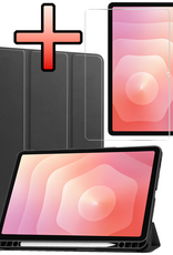 NoXx NoXx Samsung Galaxy Tab S11 Hoesje Met Uitsparing S Pen Met Screenprotector - Zwart