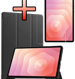 NoXx NoXx Samsung Galaxy Tab S11 Hoesje Met Uitsparing S Pen Met Screenprotector - Zwart