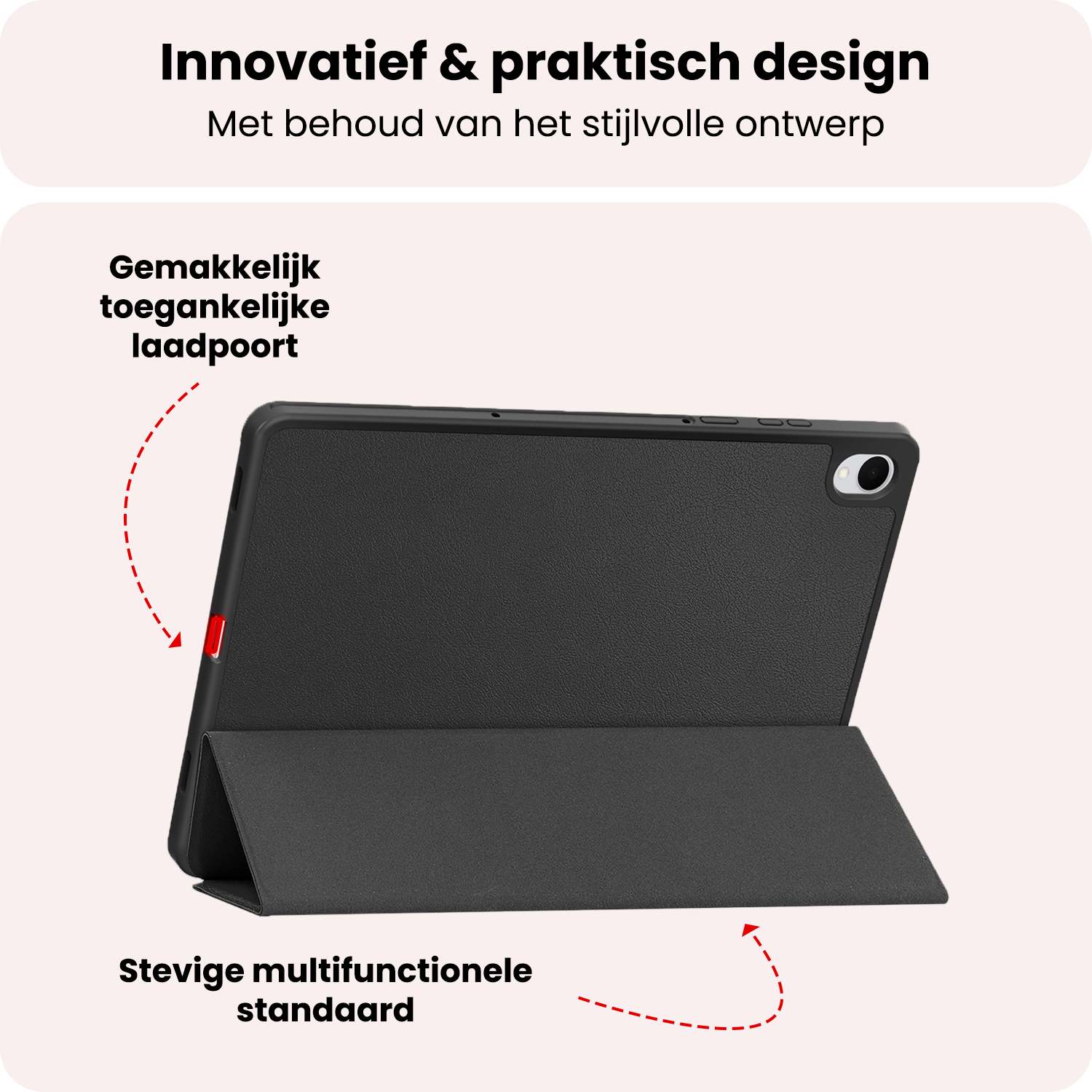 NoXx NoXx Samsung Galaxy Tab S11 Hoesje Met Uitsparing S Pen Met Screenprotector - Zwart