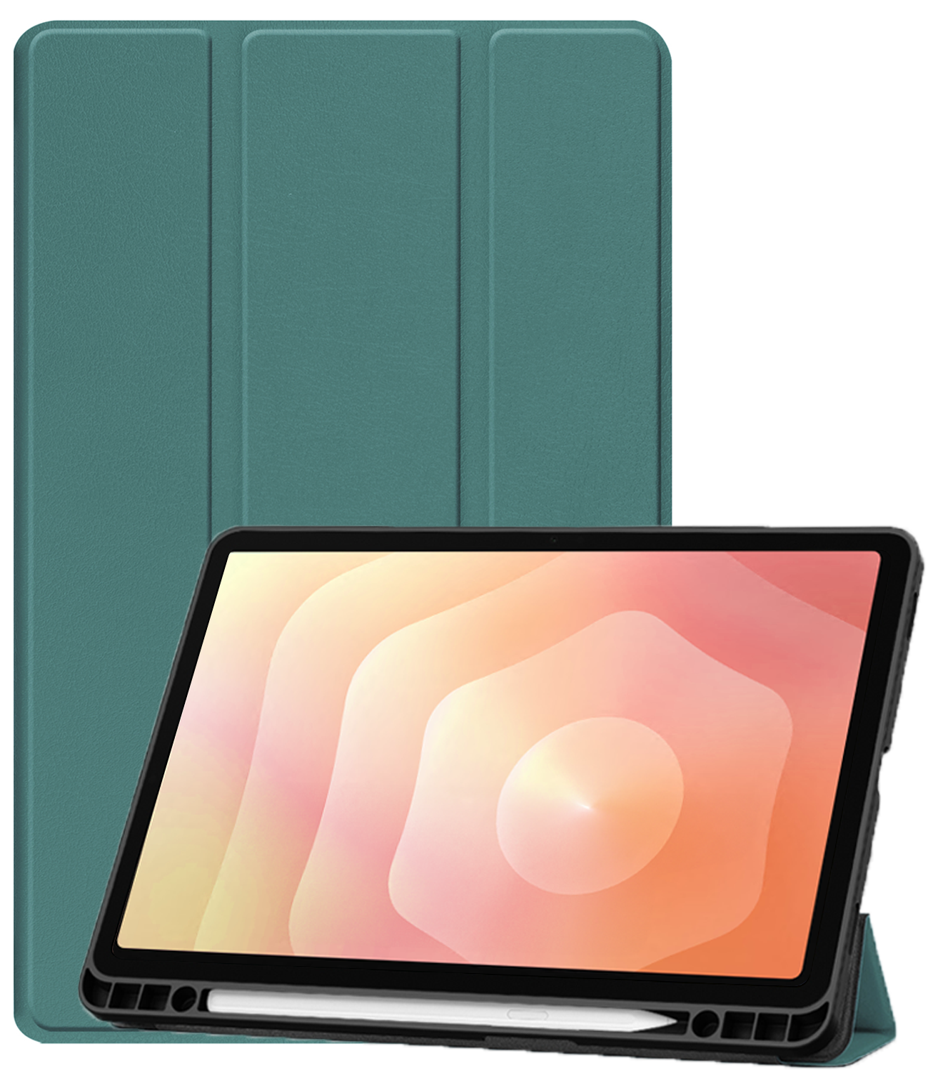 Nomfy Nomfy Samsung Galaxy Tab S11 Hoesje Met Uitsparing S Pen - Donkergroen