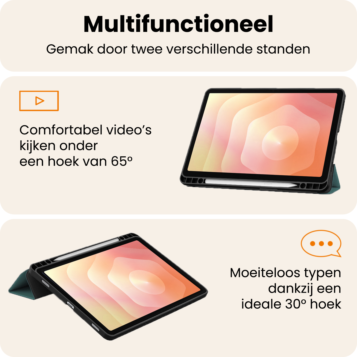 Nomfy Nomfy Samsung Galaxy Tab S11 Hoesje Met Uitsparing S Pen - Donkergroen
