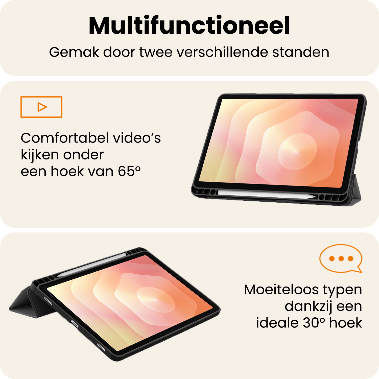 Nomfy Nomfy Samsung Galaxy Tab S11 Hoesje Met Uitsparing S Pen - Grijs