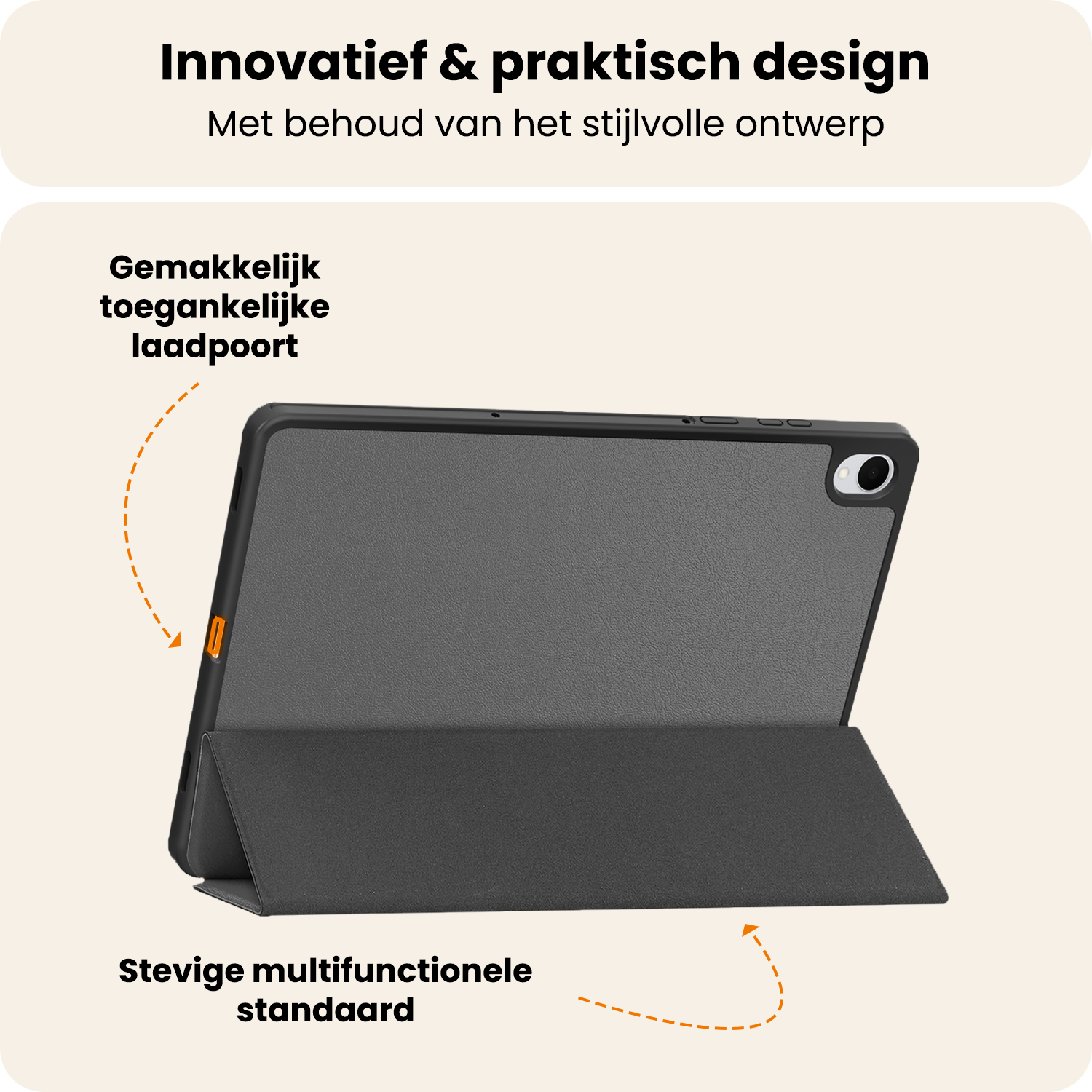 Nomfy Nomfy Samsung Galaxy Tab S11 Hoesje Met Uitsparing S Pen - Grijs