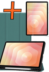 Nomfy Nomfy Samsung Galaxy Tab S11 Hoesje Met Uitsparing S Pen Met Screenprotector - Donkergroen