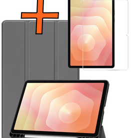 Nomfy Nomfy Samsung Galaxy Tab S11 Hoesje Met Uitsparing S Pen Met Screenprotector - Grijs