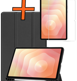 Nomfy Nomfy Samsung Galaxy Tab S11 Hoesje Met Uitsparing S Pen Met Screenprotector - Zwart