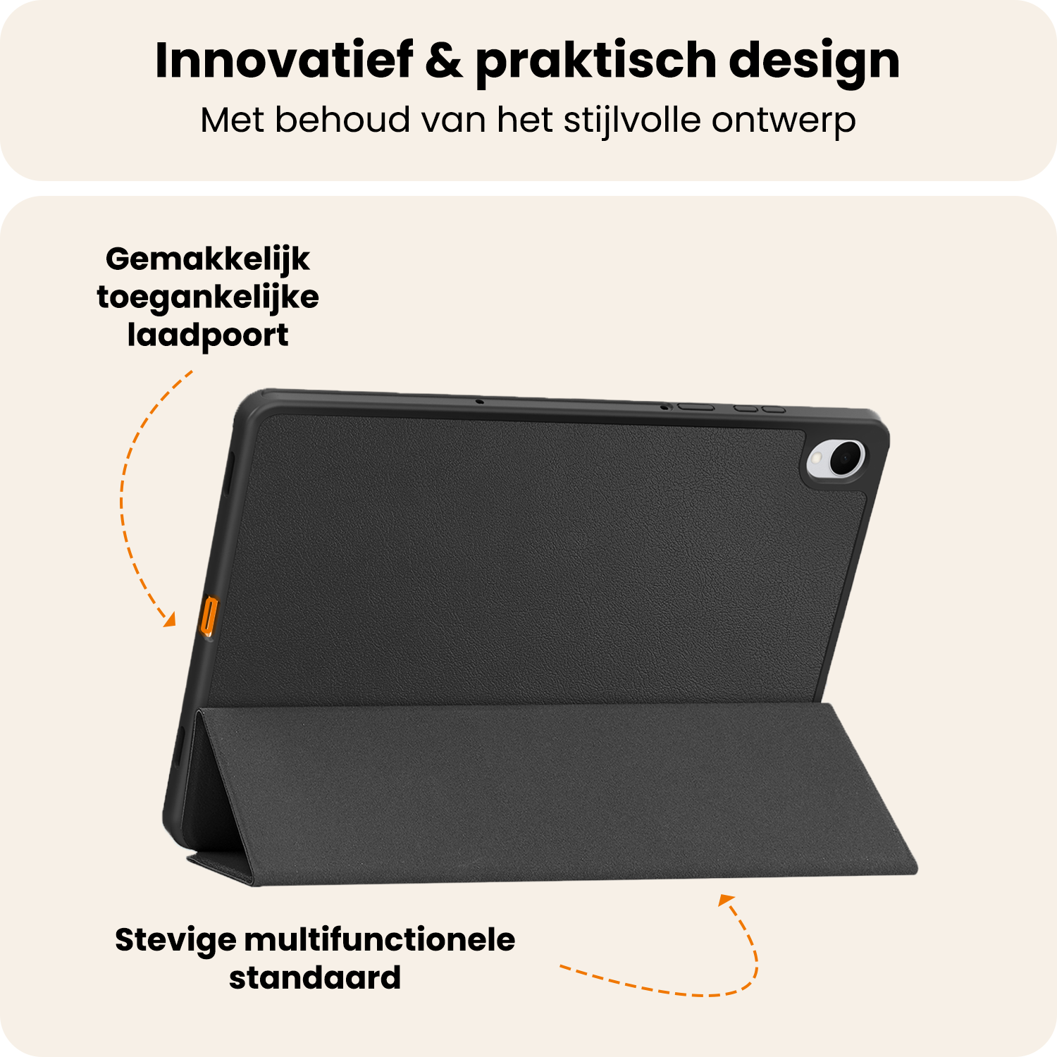 Nomfy Nomfy Samsung Galaxy Tab S11 Hoesje Met Uitsparing S Pen Met Screenprotector - Zwart