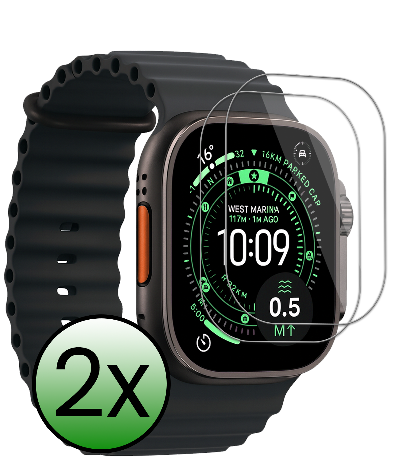 BASEY. BASEY. Apple Watch Ultra 3 Screenprotector - 2 PACK