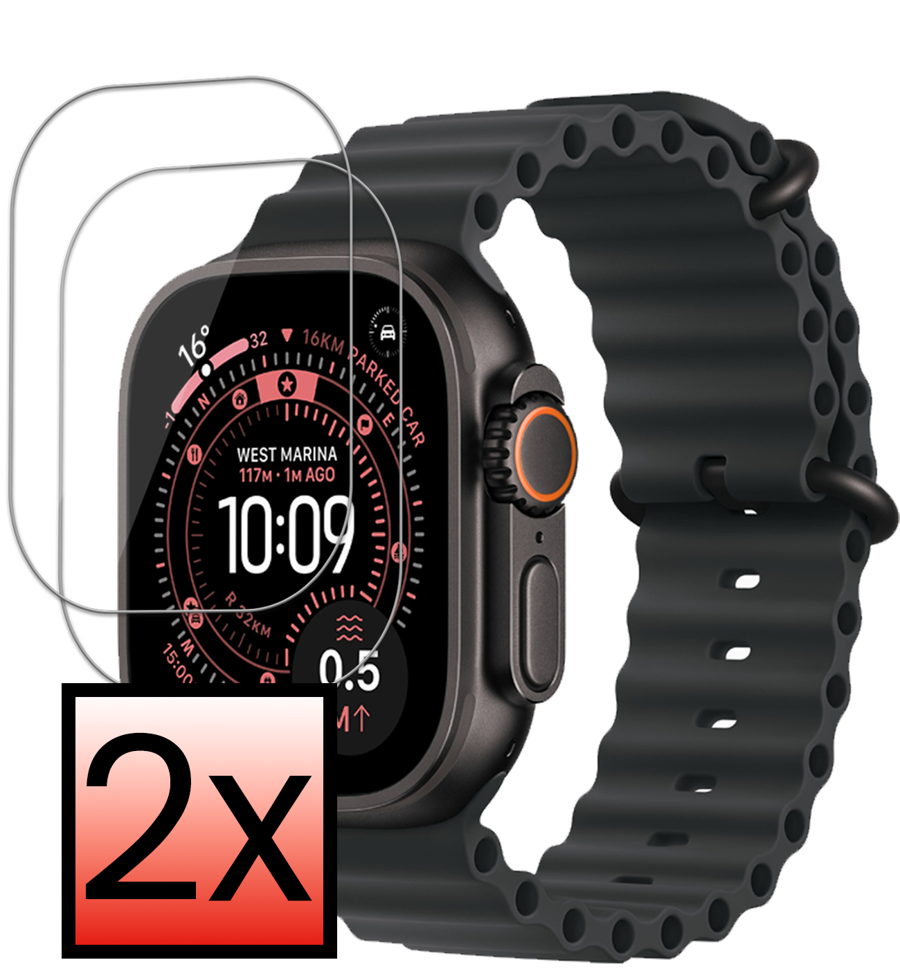 NoXx NoXx Apple Watch Ultra 3 Screenprotector - 2 PACK