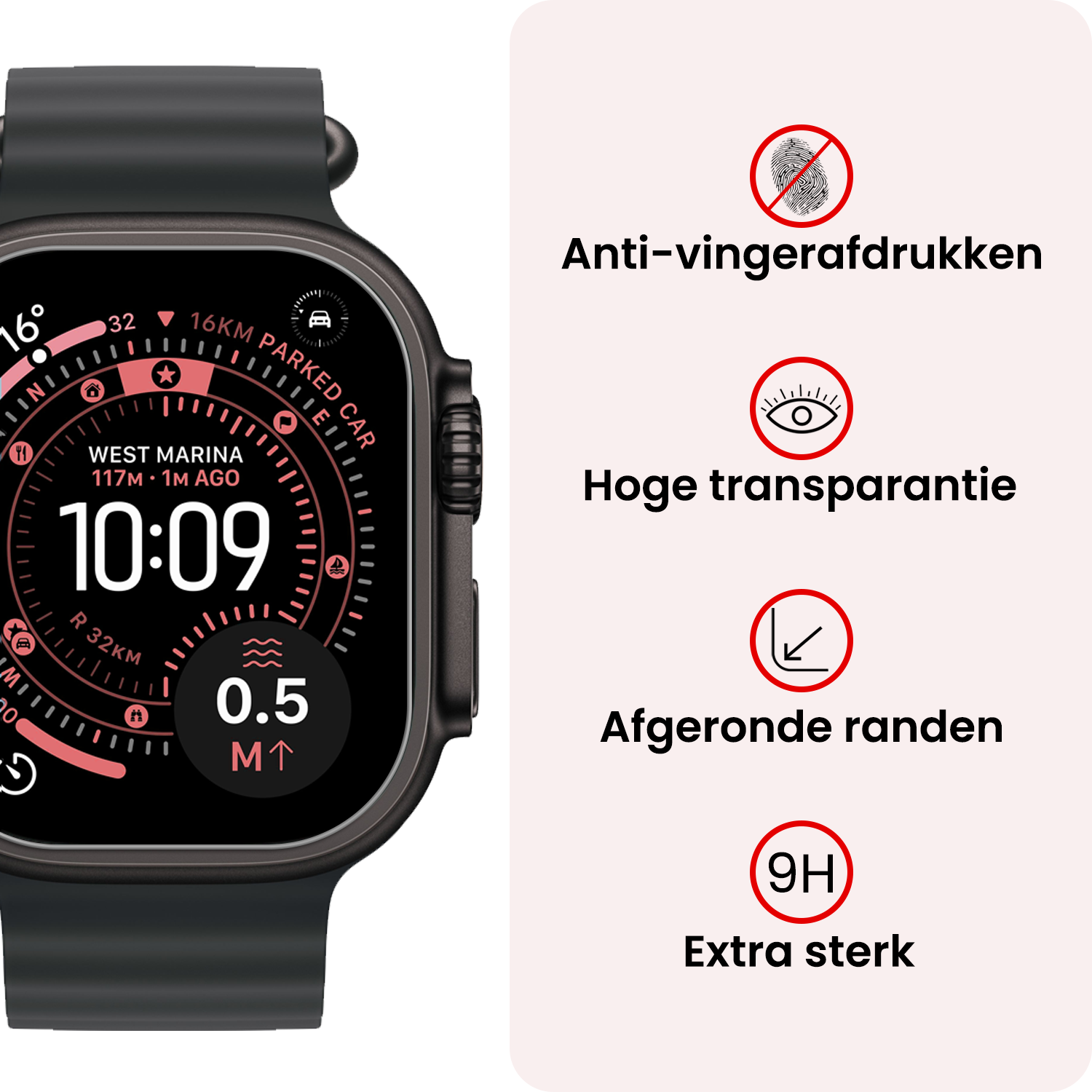 NoXx NoXx Apple Watch Ultra 3 Screenprotector - 3 PACK