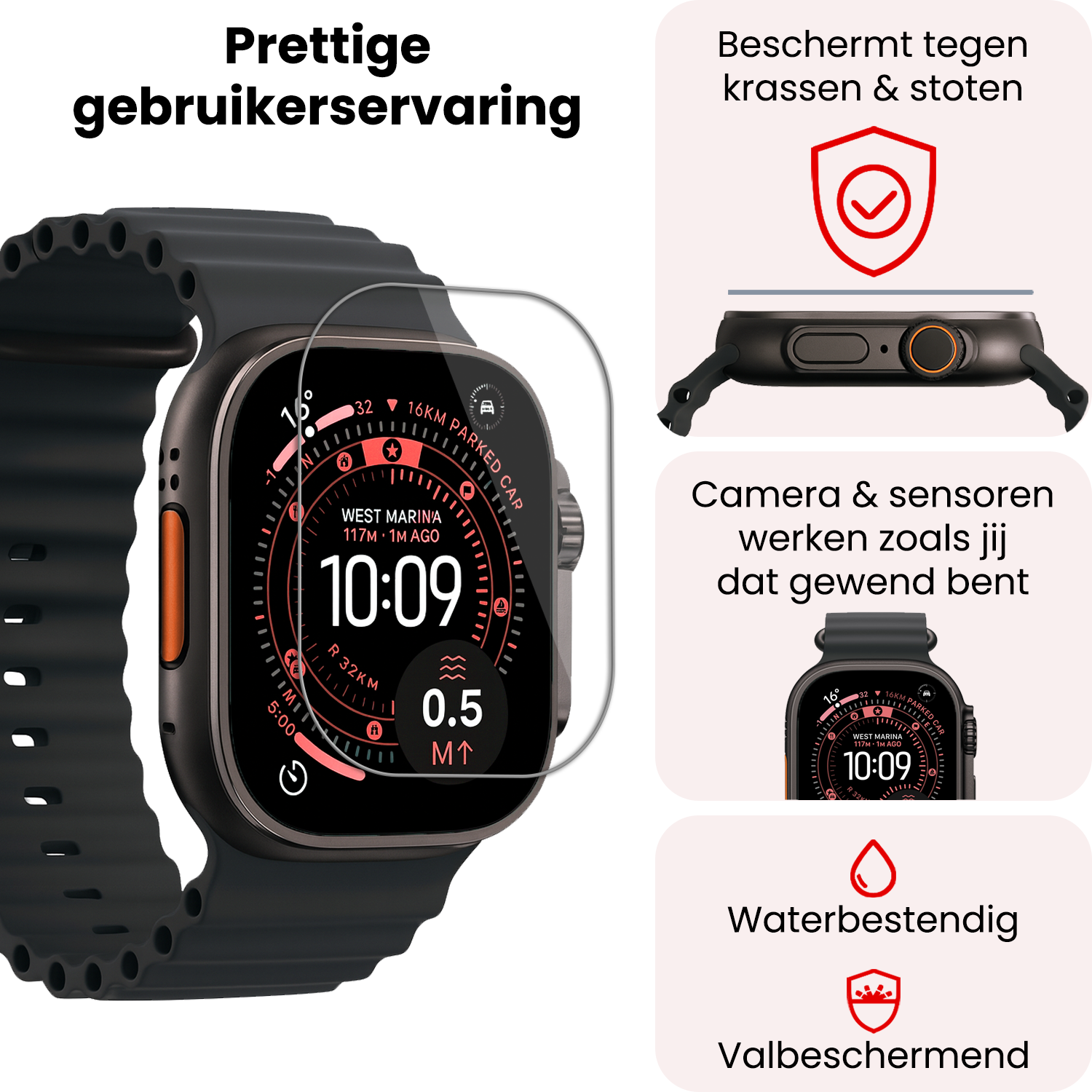 NoXx NoXx Apple Watch Ultra 3 Screenprotector - 3 PACK