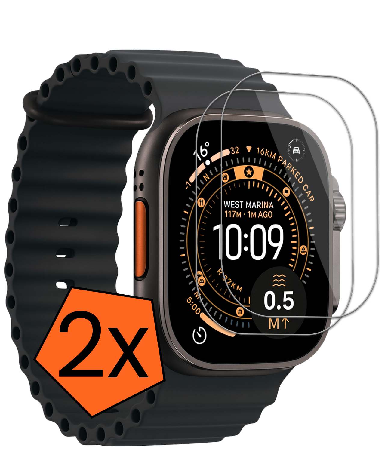 Nomfy Nomfy Apple Watch Ultra 3 Screenprotector - 2 PACK