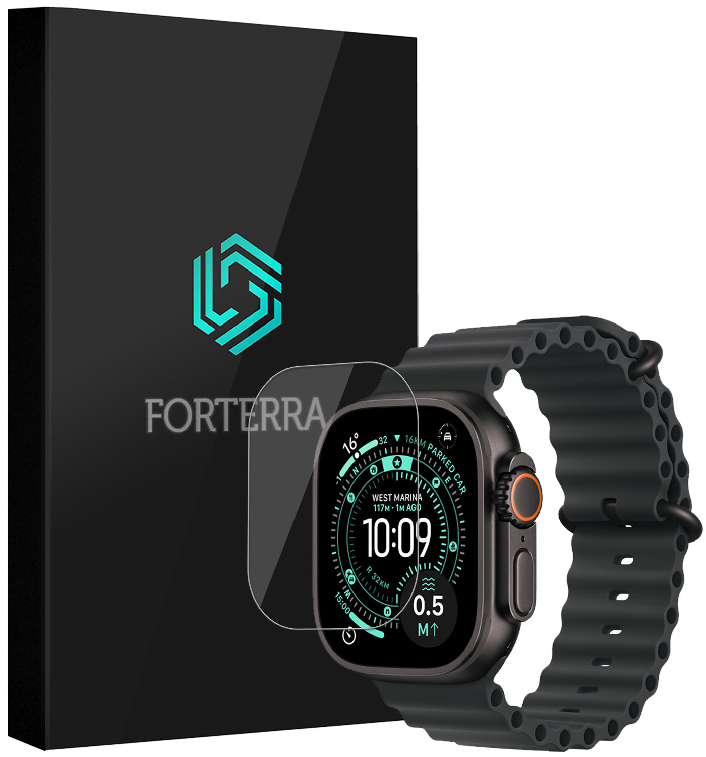 Forterra Forterra Apple Watch Ultra 3 Screenprotector - 3 PACK