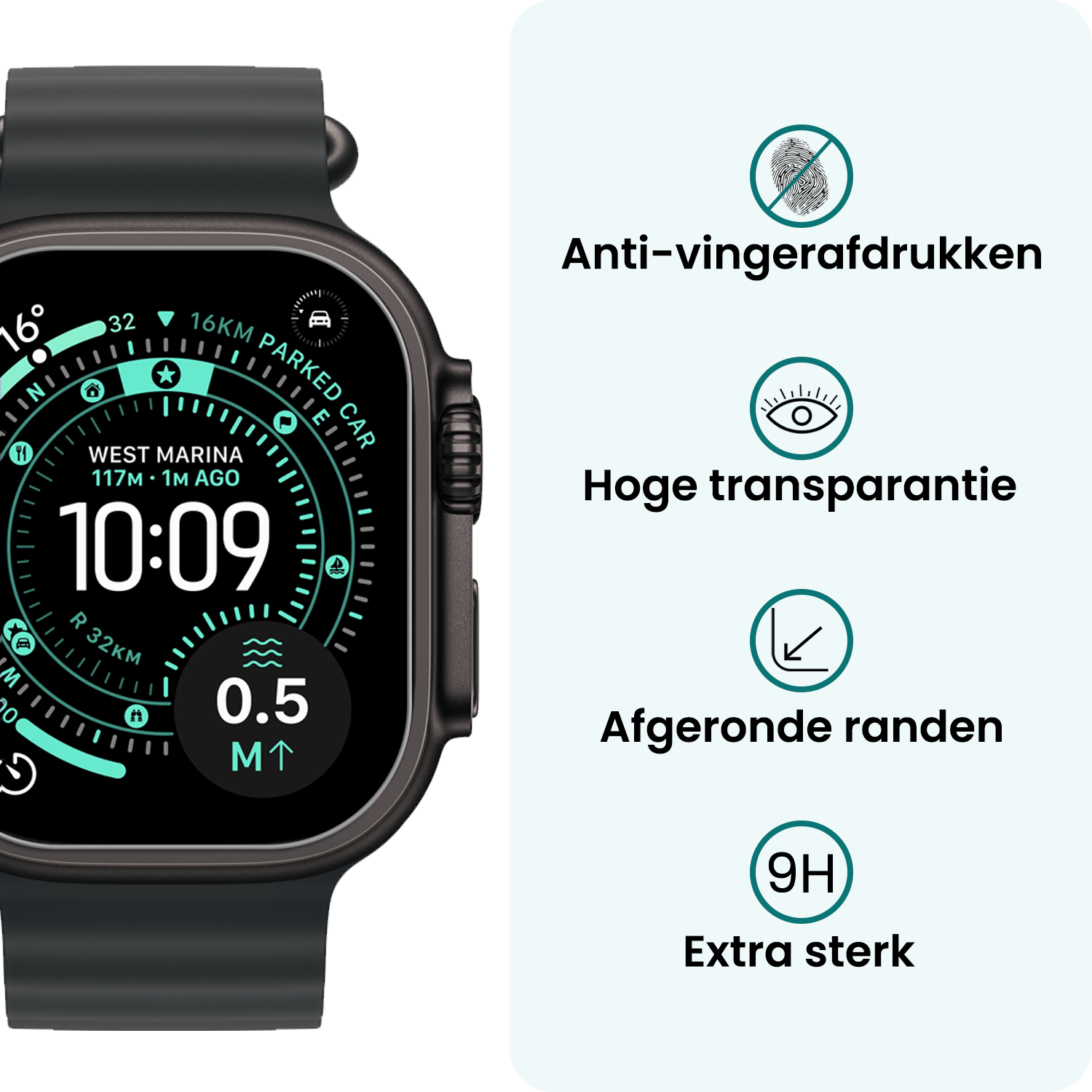 Forterra Forterra Apple Watch Ultra 3 Screenprotector - 3 PACK