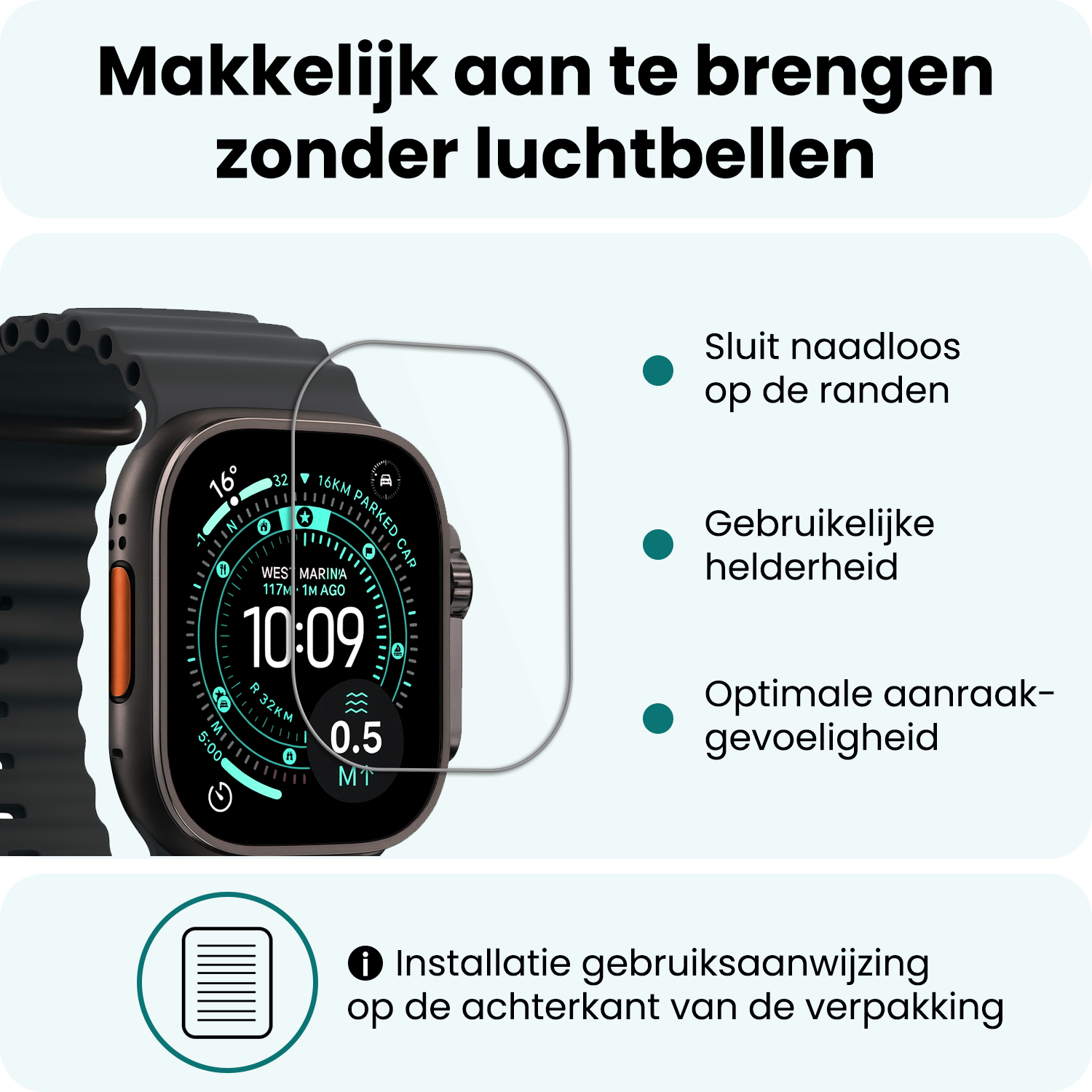 Forterra Forterra Apple Watch Ultra 3 Screenprotector - 3 PACK