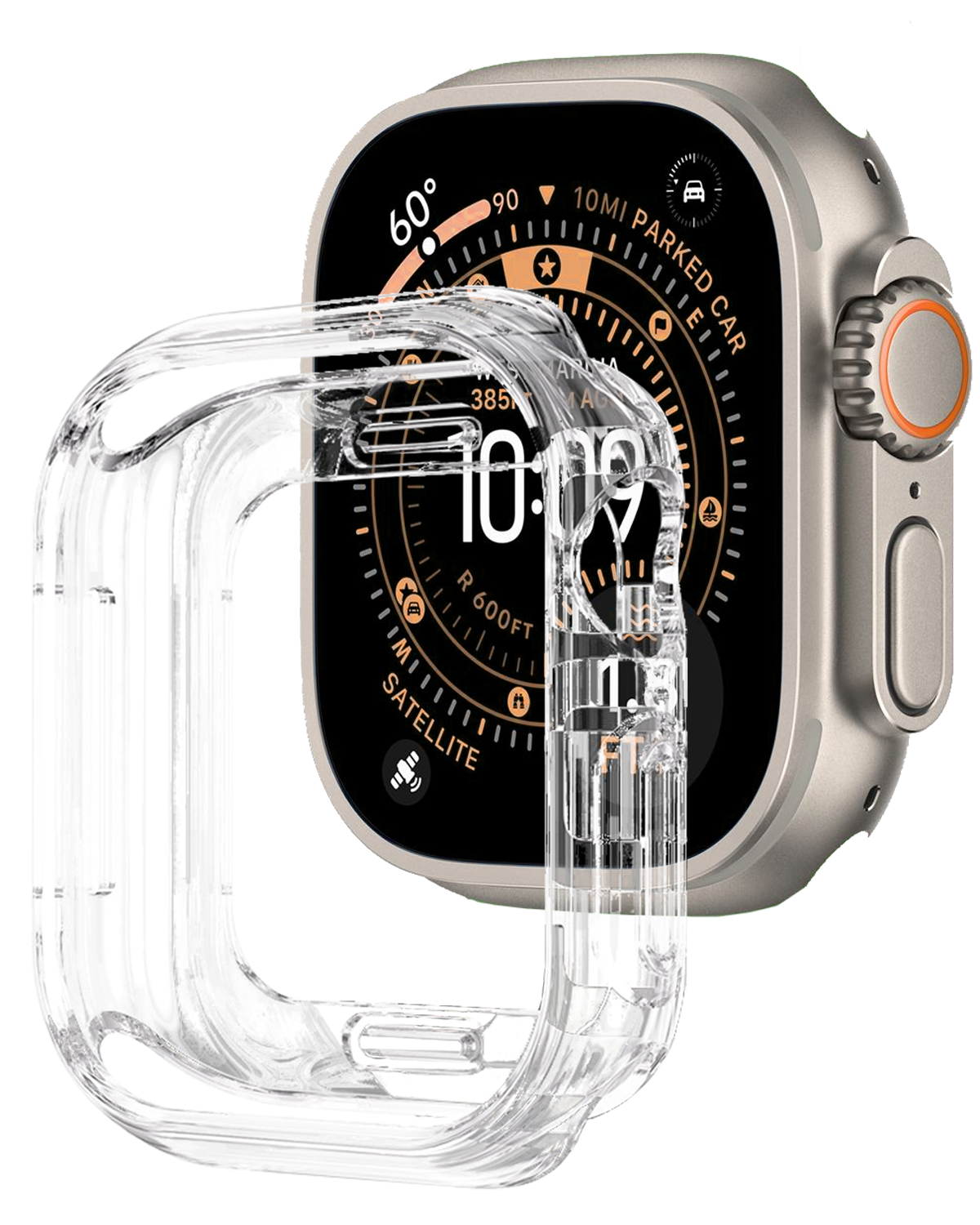 Nomfy Nomfy Apple Watch Ultra 3 Hoesje Siliconen Transparant - 49 mm