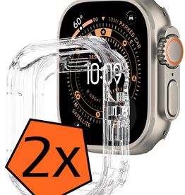 Nomfy Nomfy Apple Watch Ultra 3 Hoesje Siliconen Transparant - 49 mm - 2 PACK