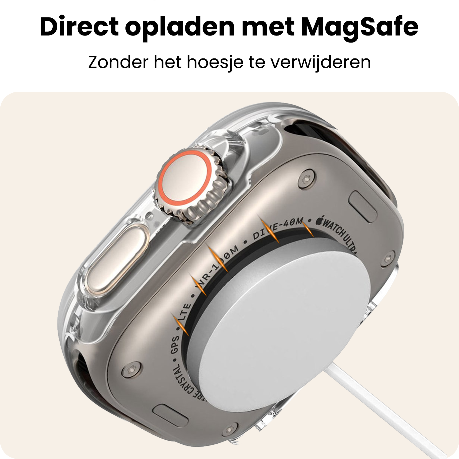 Nomfy Nomfy Apple Watch Ultra 3 Hoesje Siliconen Transparant - 49 mm - 2 PACK