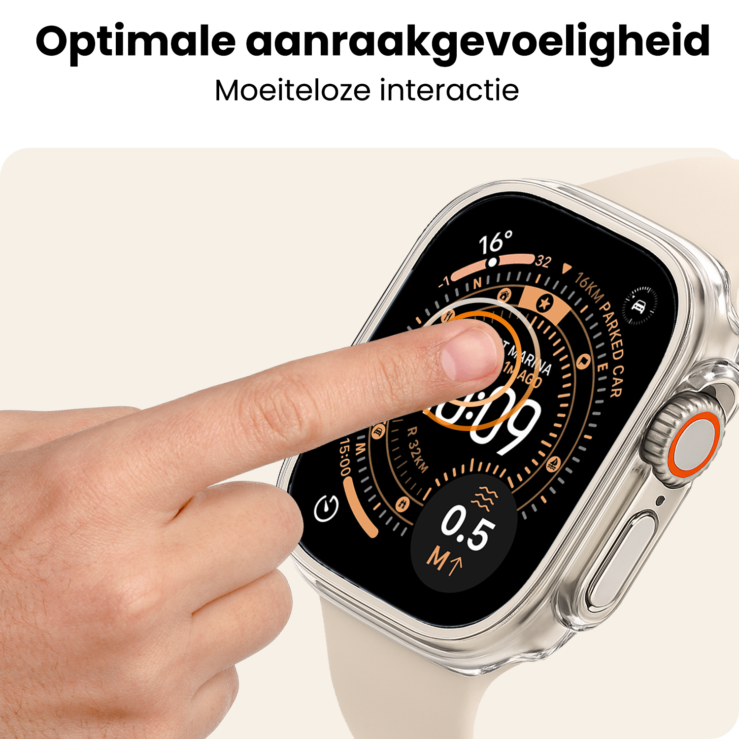 Nomfy Nomfy Apple Watch Ultra 3 Hoesje Siliconen Transparant - 49 mm - 2 PACK