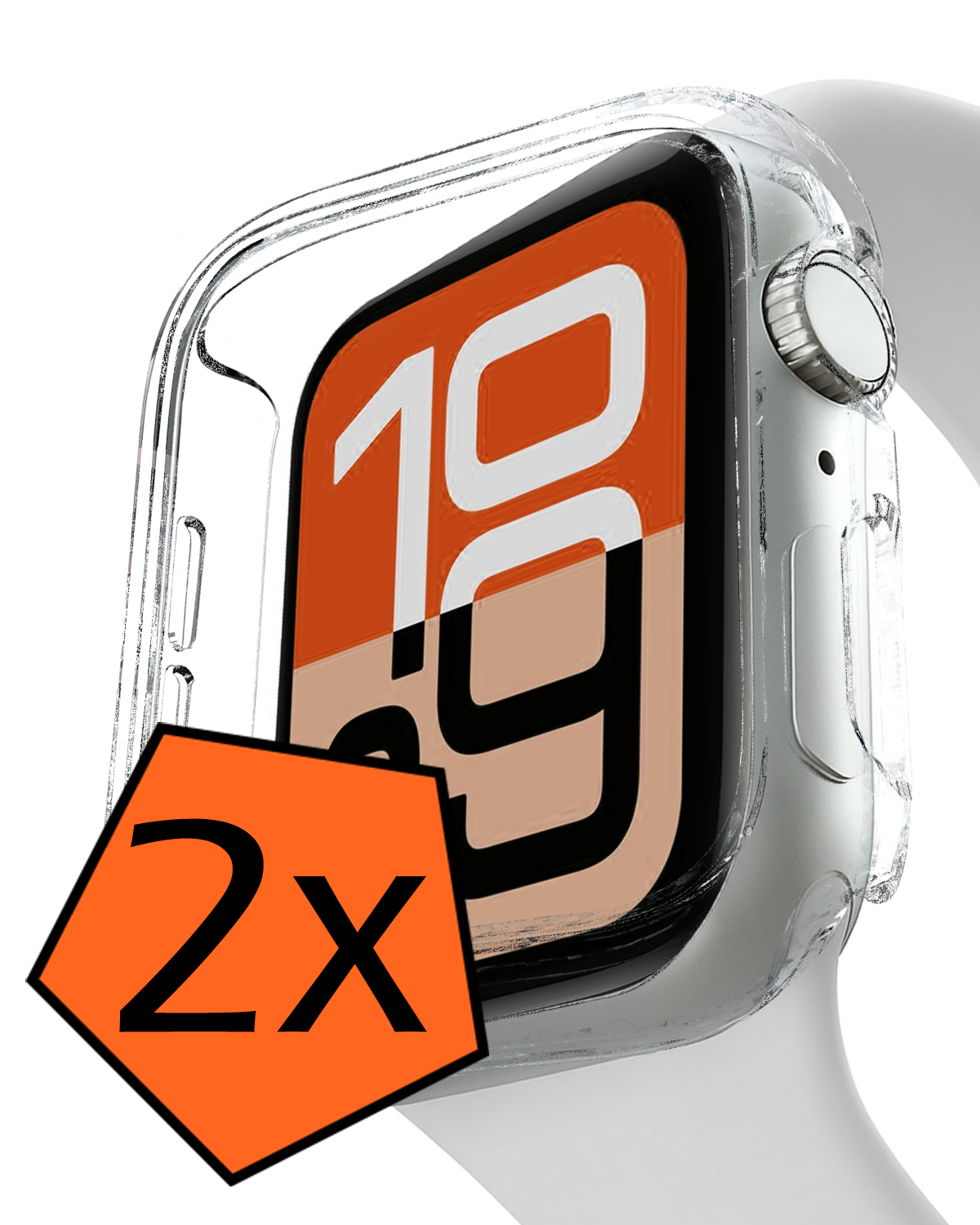 Nomfy Nomfy Apple Watch SE 3 Hoesje Siliconen Transparant - 40 mm - 2 PACK