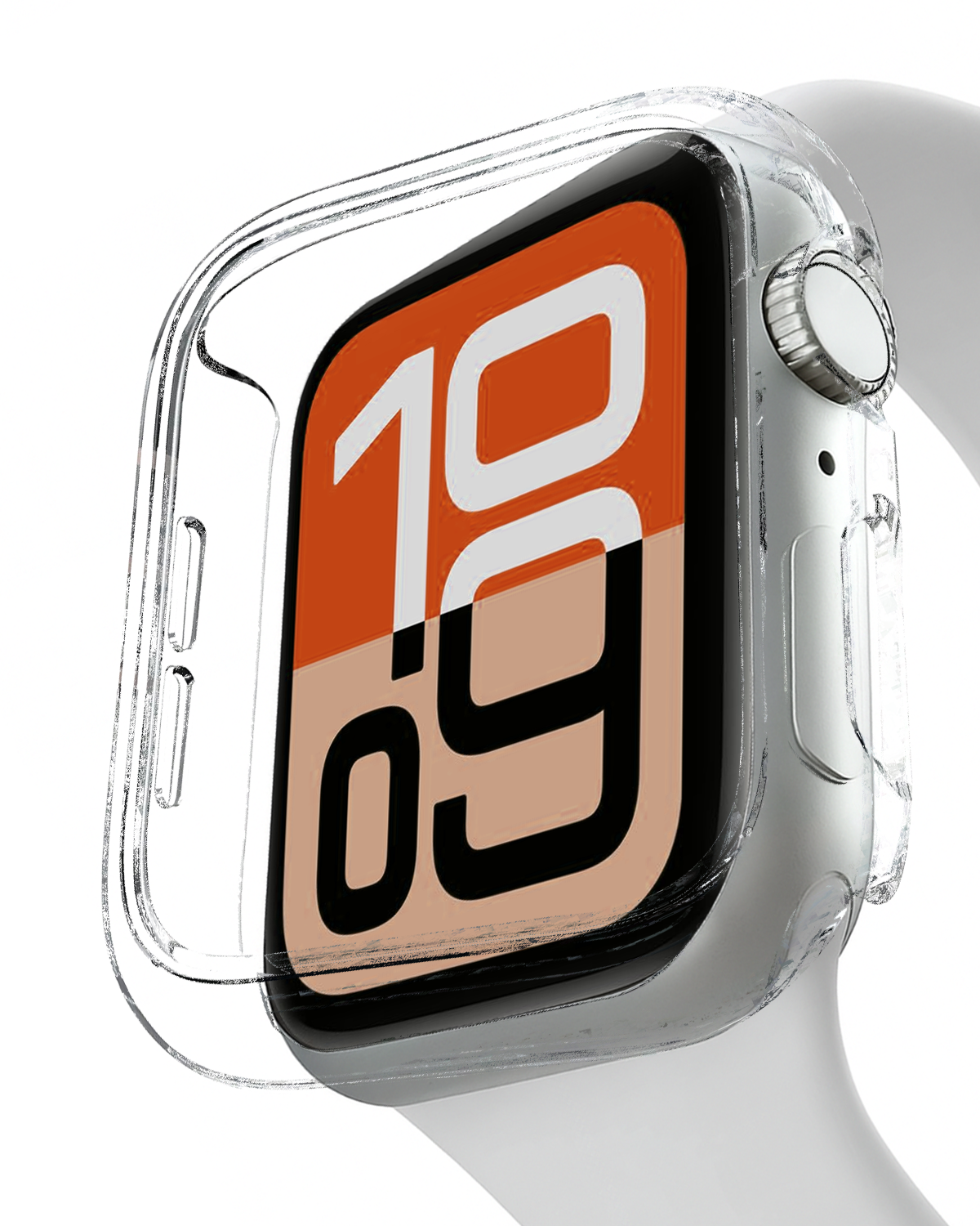 Nomfy Nomfy Apple Watch SE 3 Hoesje Siliconen Transparant - 44 mm